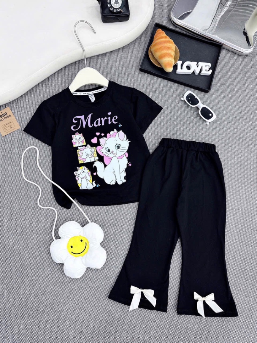 Bộ áo marie kèm túi quần dài bé gái