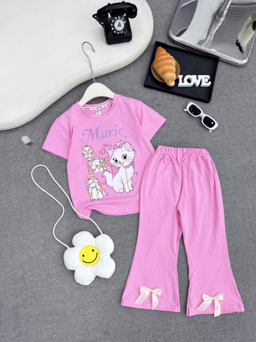 Bộ áo marie kèm túi quần dài bé gái