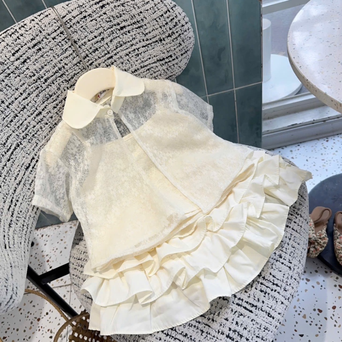 Sét ren sn 3 chi tiết bé gái