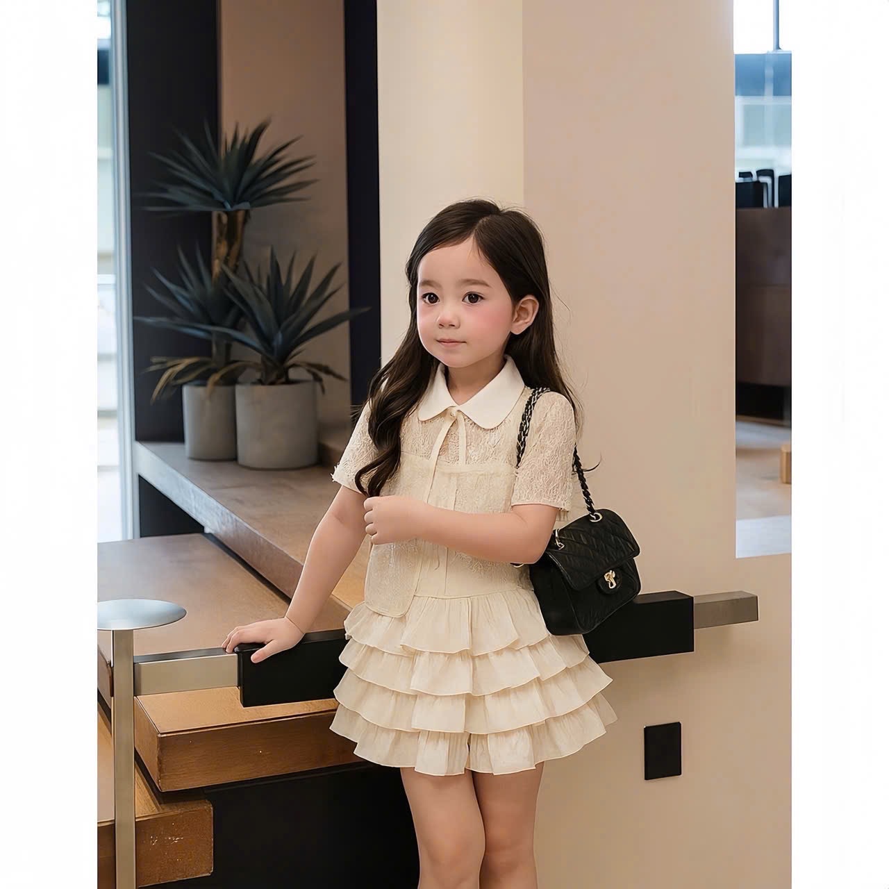 Sét ren sn 3 chi tiết bé gái