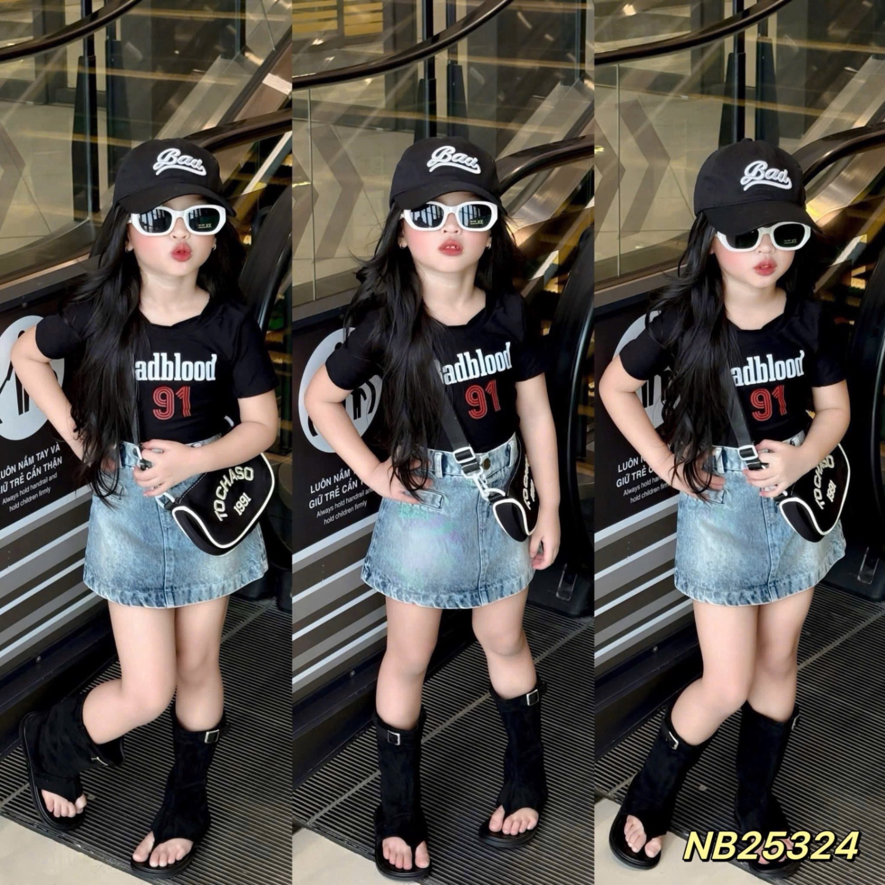 Sét áo badblood cv bò bé gái