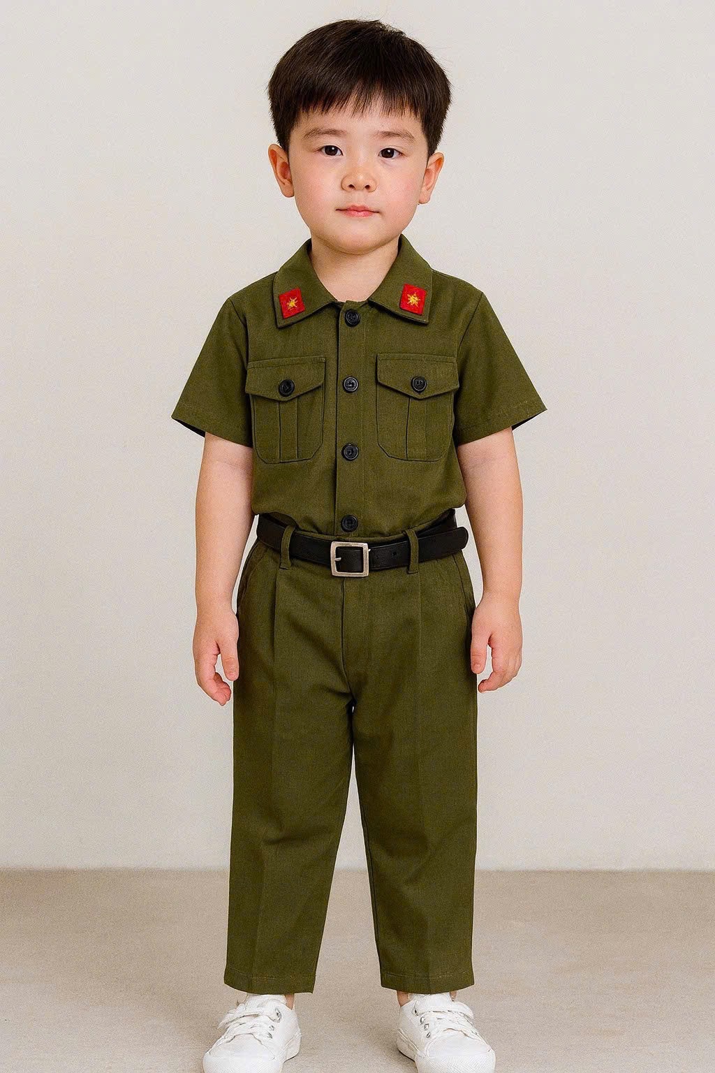 Sét bộ đồng phục bộ đội cho bé trai gái