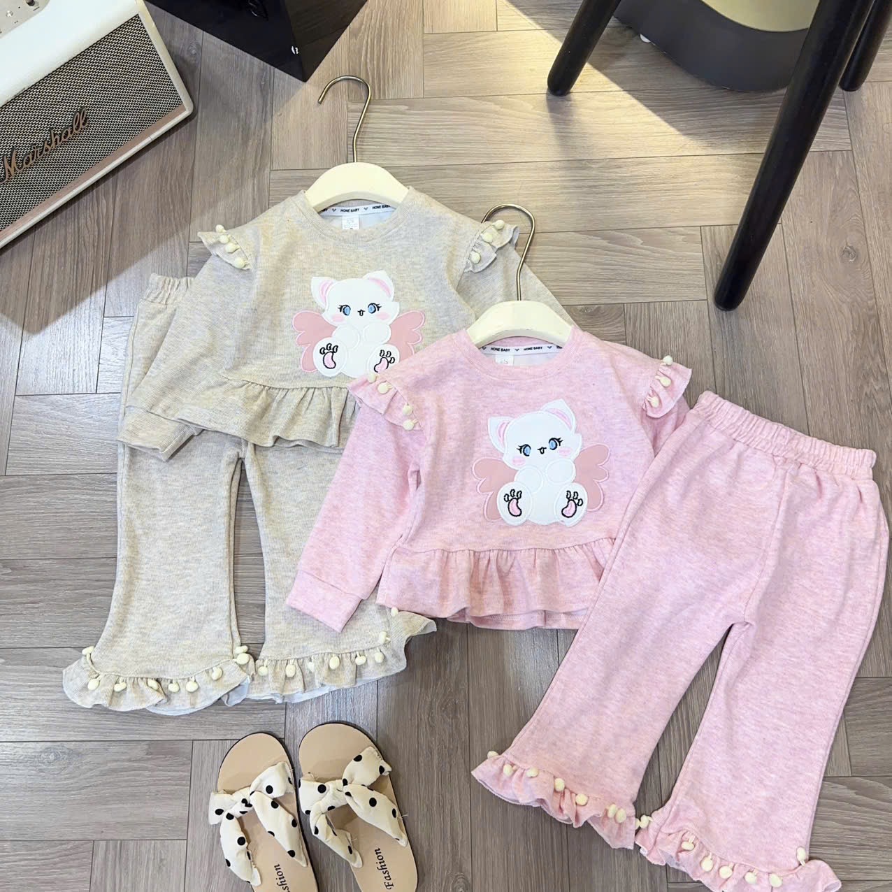 Sét bộ tăm len thỏ hình thỏ bé gái