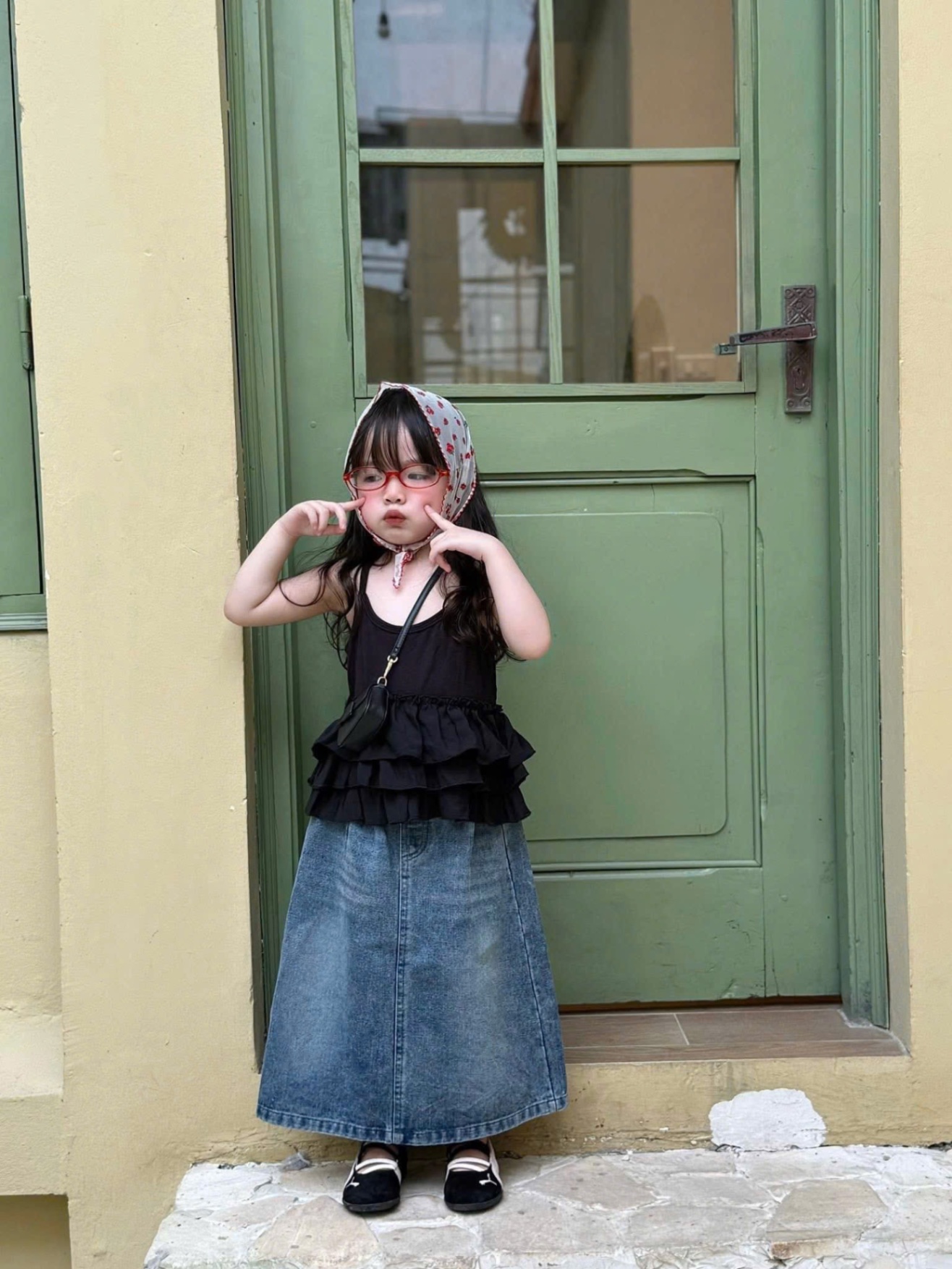 Sét áo 2 dây cv bò dài bé gái