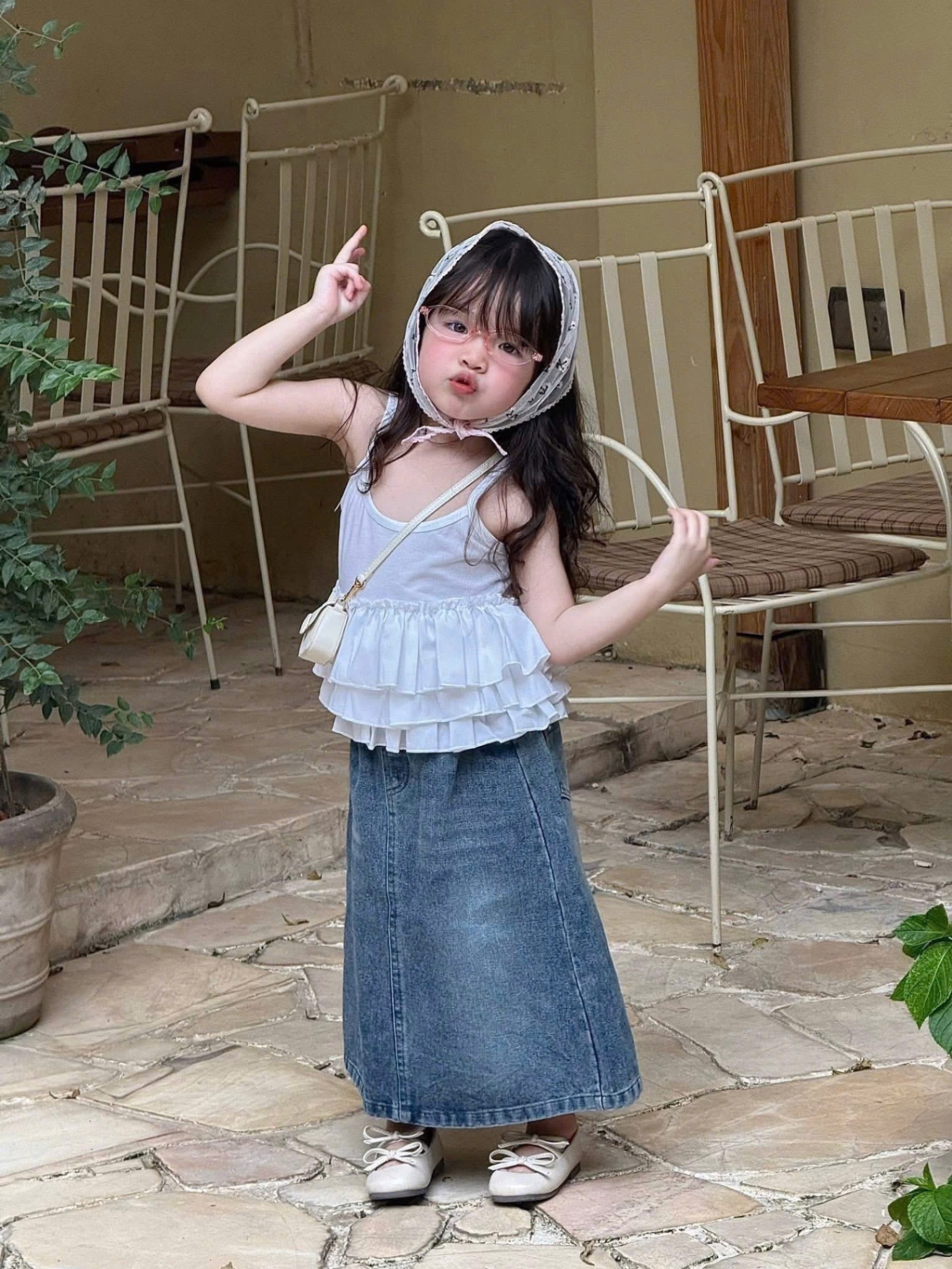 Sét áo 2 dây cv bò dài bé gái