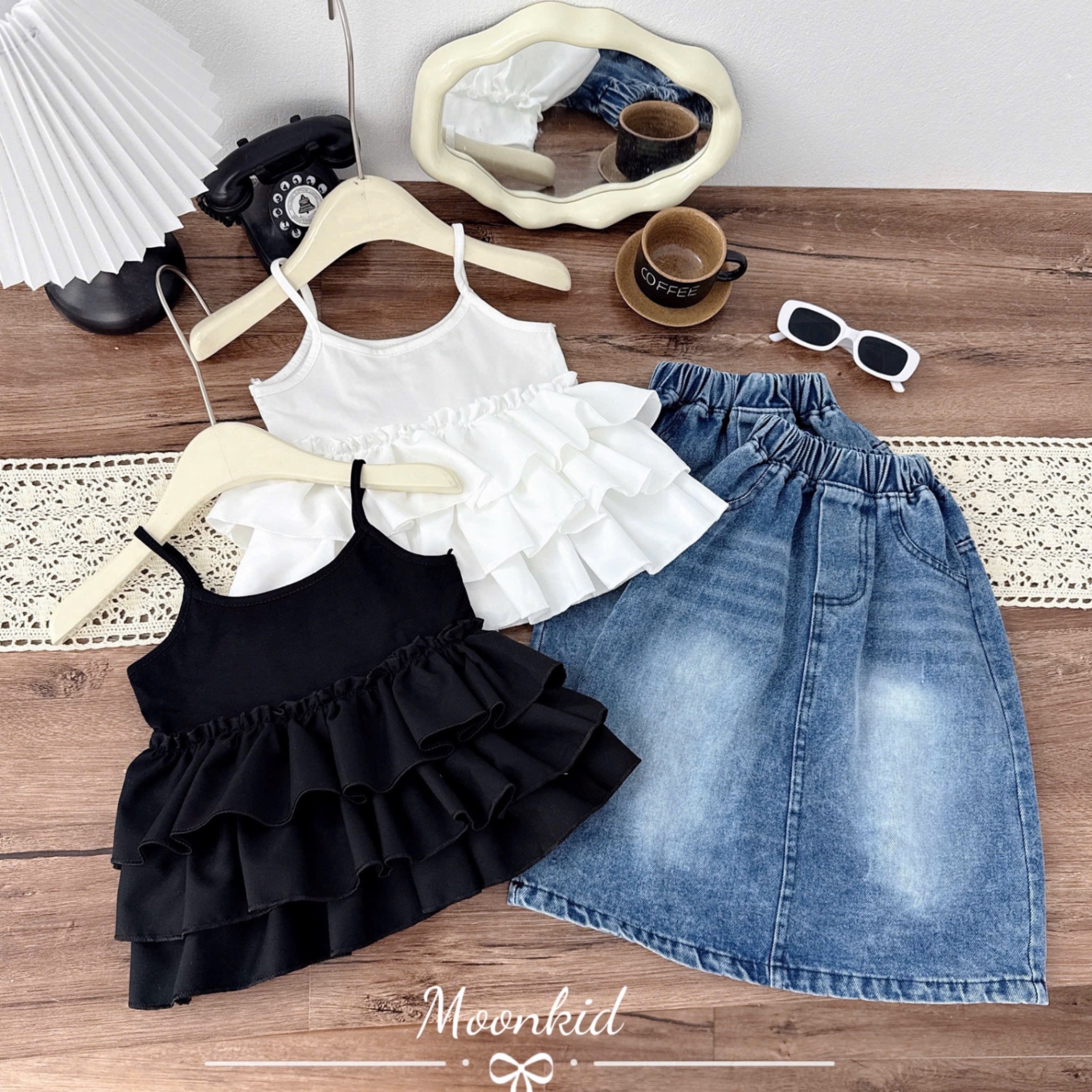 Sét áo 2 dây cv bò dài bé gái