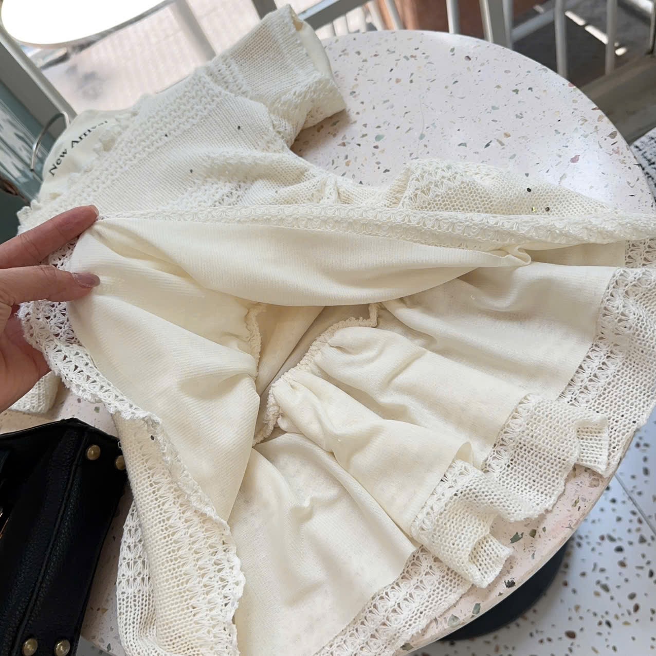 Váy len body có lót bé gái