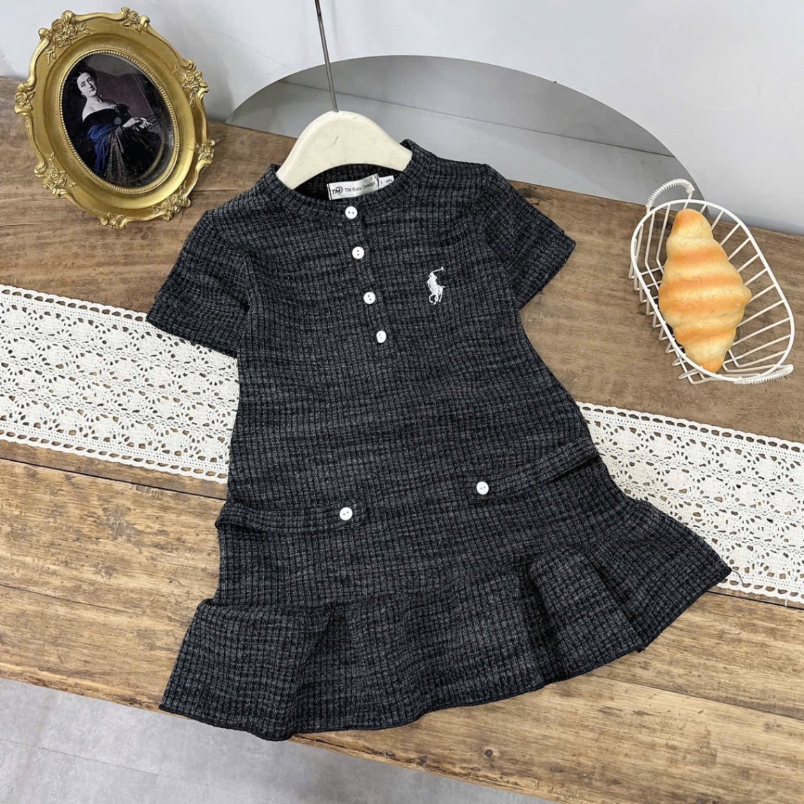 Sét váy len body bé gái