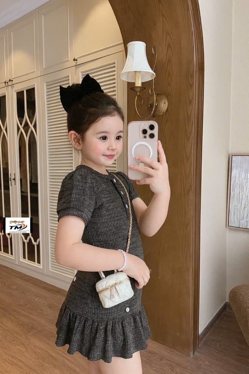 Sét váy len body bé gái