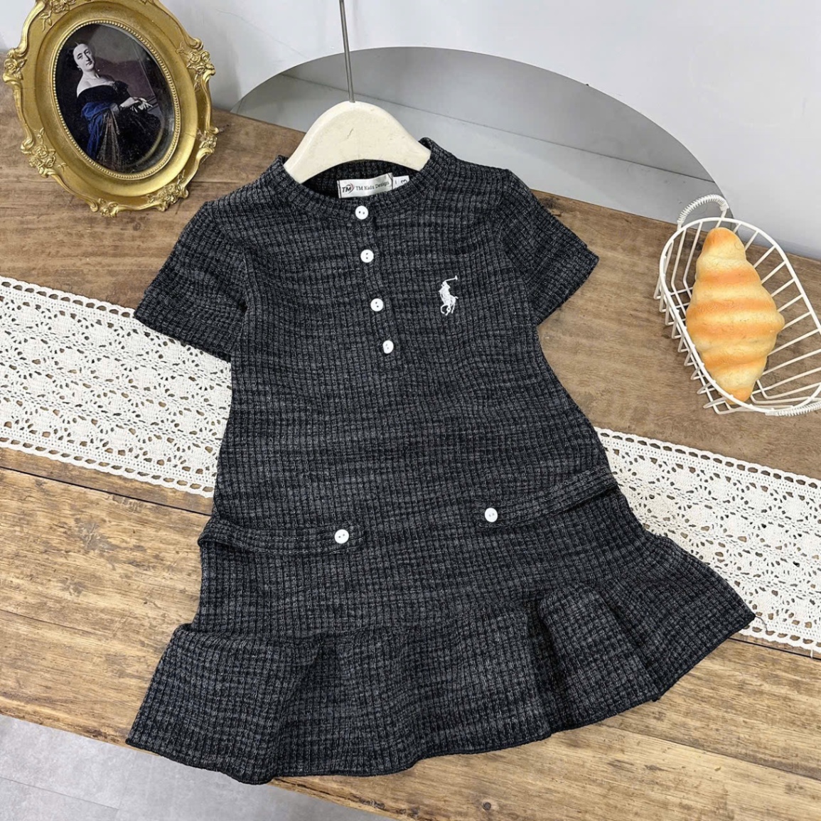 Sét váy len body bé gái