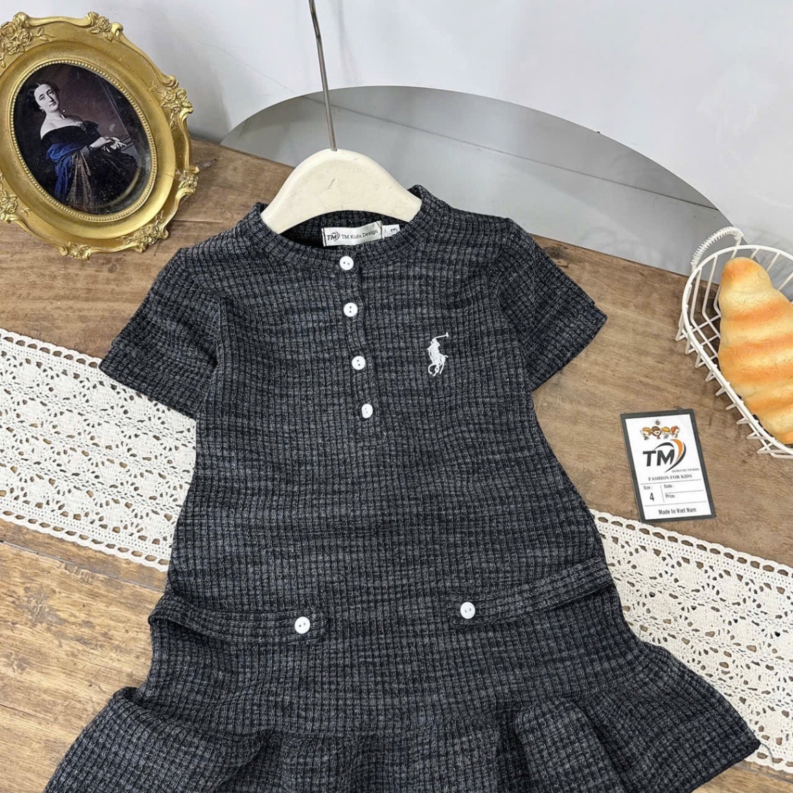 Sét váy len body bé gái