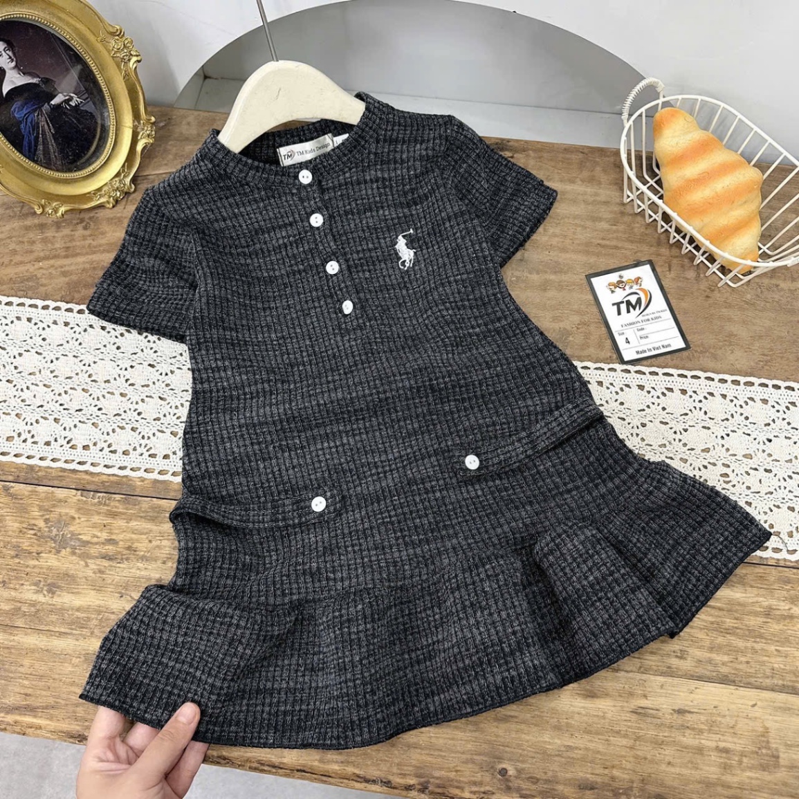 Sét váy len body bé gái