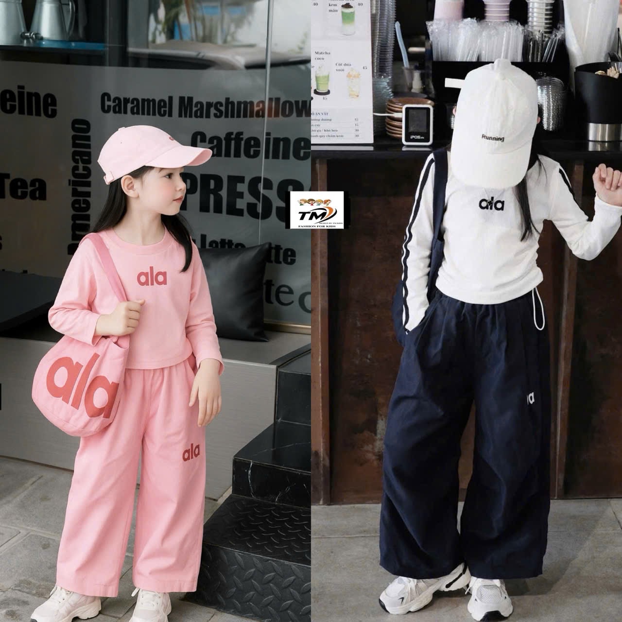 Sét bộ alo dài tay kèm túi bé gái