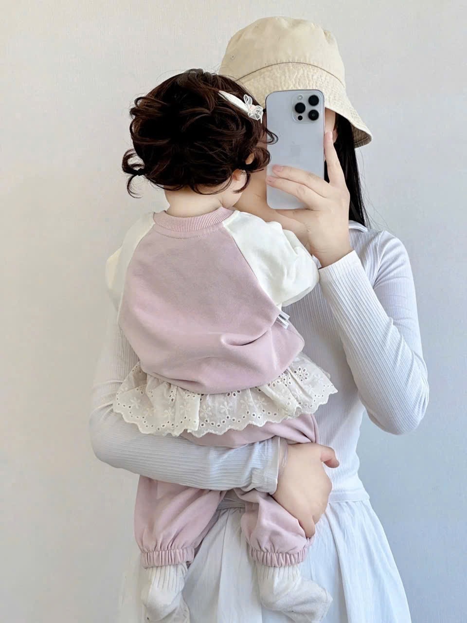 Sét bộ nỉ voi tím cho bé gái