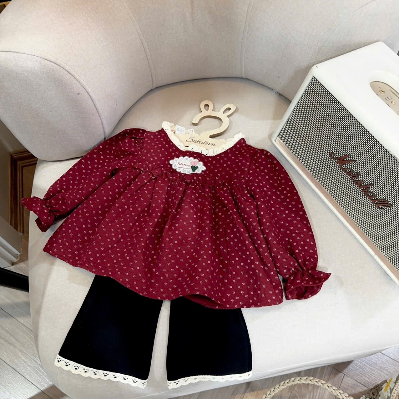 Sét áo babydoll quần loe sn cho bé gái