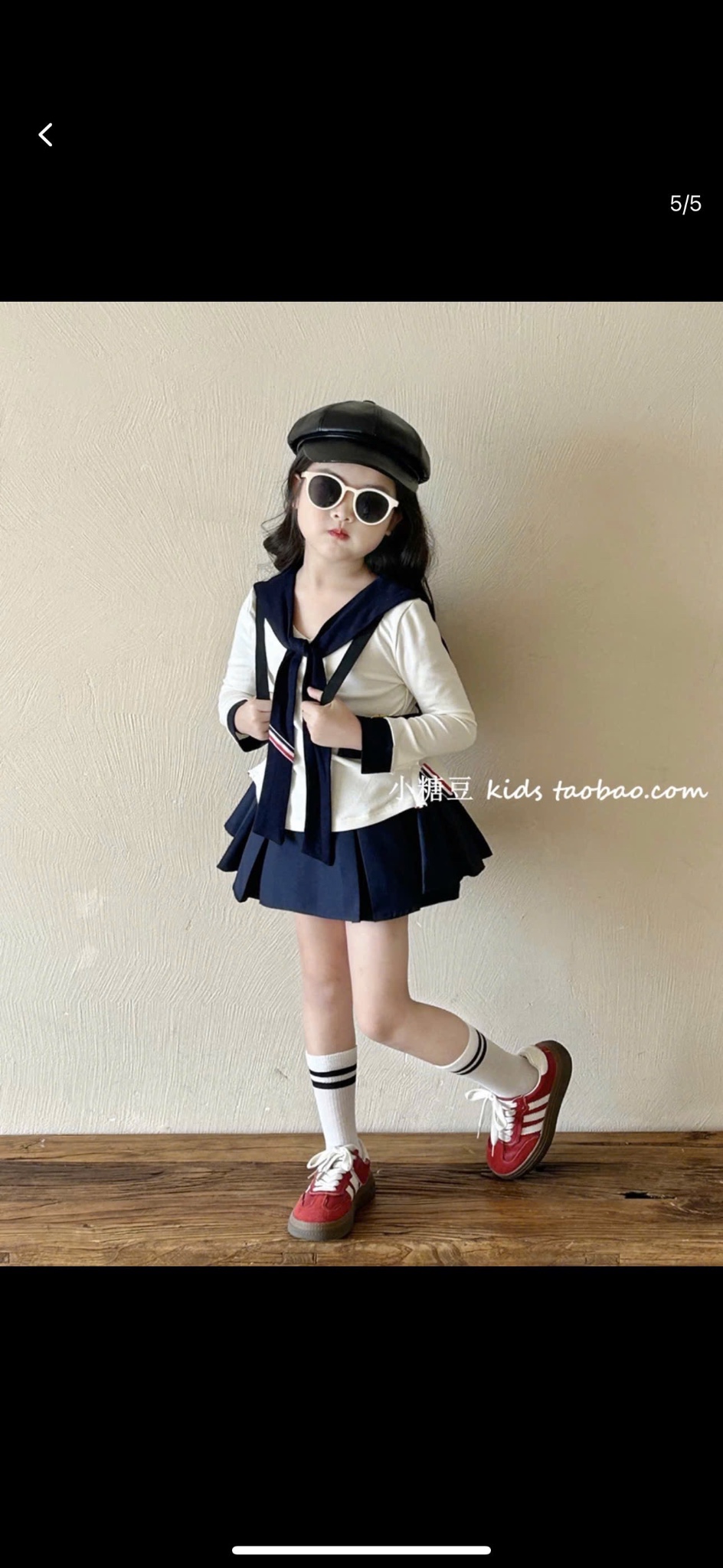 Sét áo dài tay kèm khăn và quần giả váy bé gái