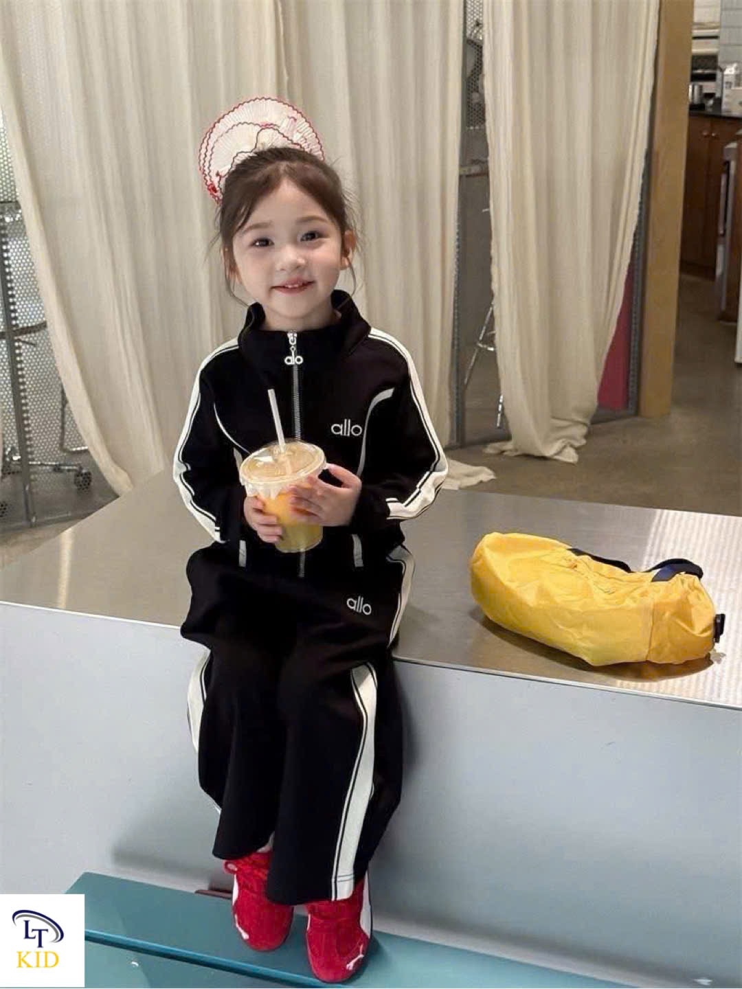 Sét bộ alo kéo khoá dài bé gái