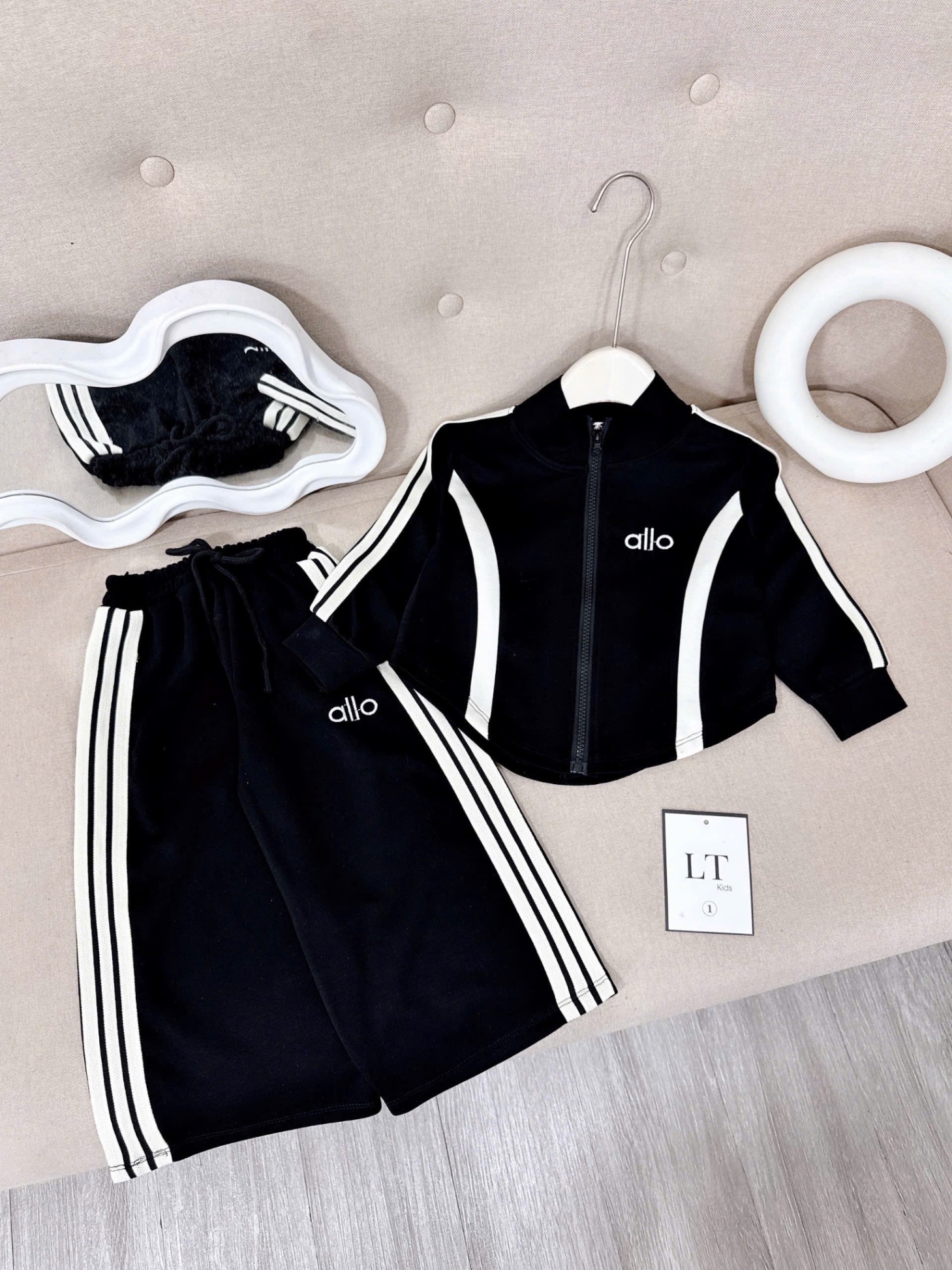 Sét bộ alo kéo khoá dài bé gái