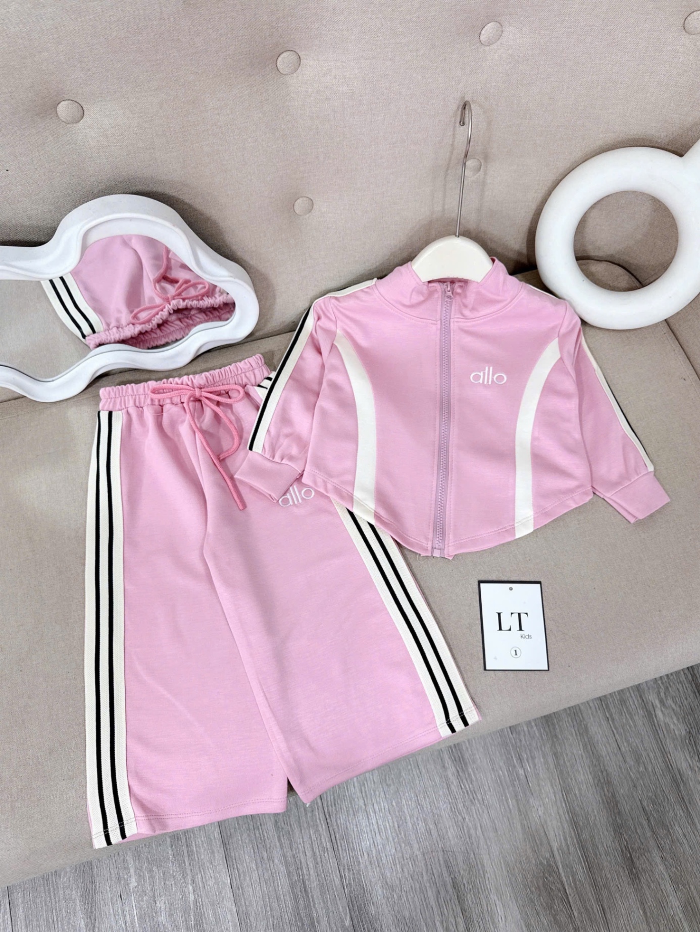 Sét bộ alo kéo khoá dài bé gái