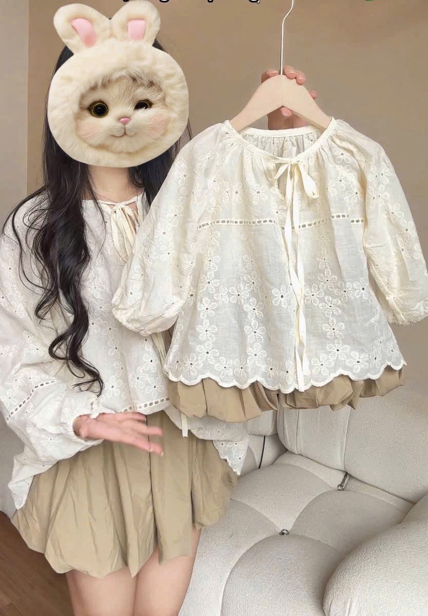 Sét áo ren boil cv bồng bé gái