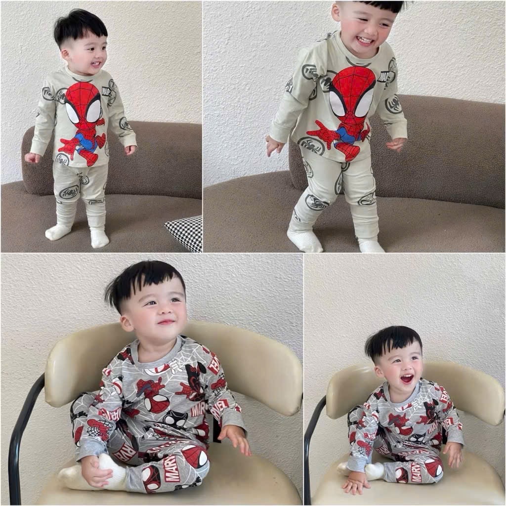 Sét 2 bộ dài tay siêu nhân bé trái