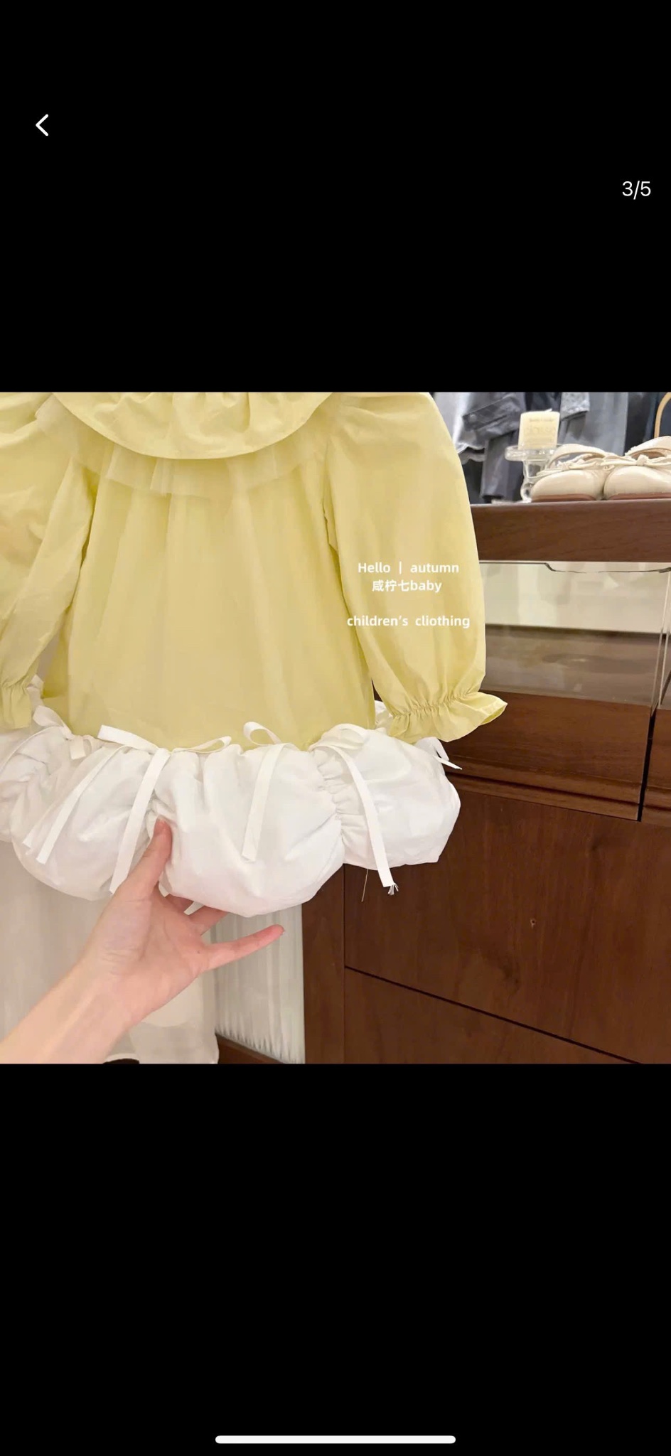 Váy vàng babydoll bé gái