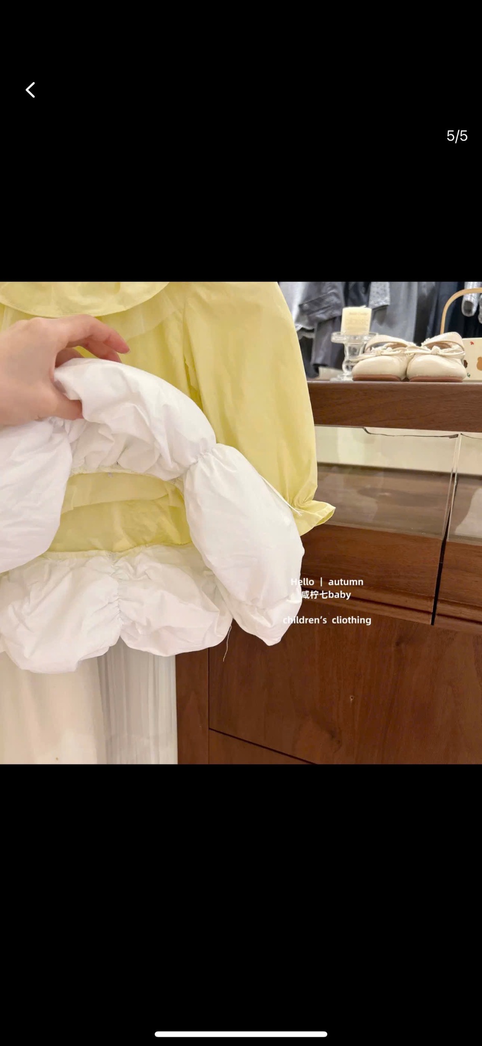 Váy vàng babydoll bé gái