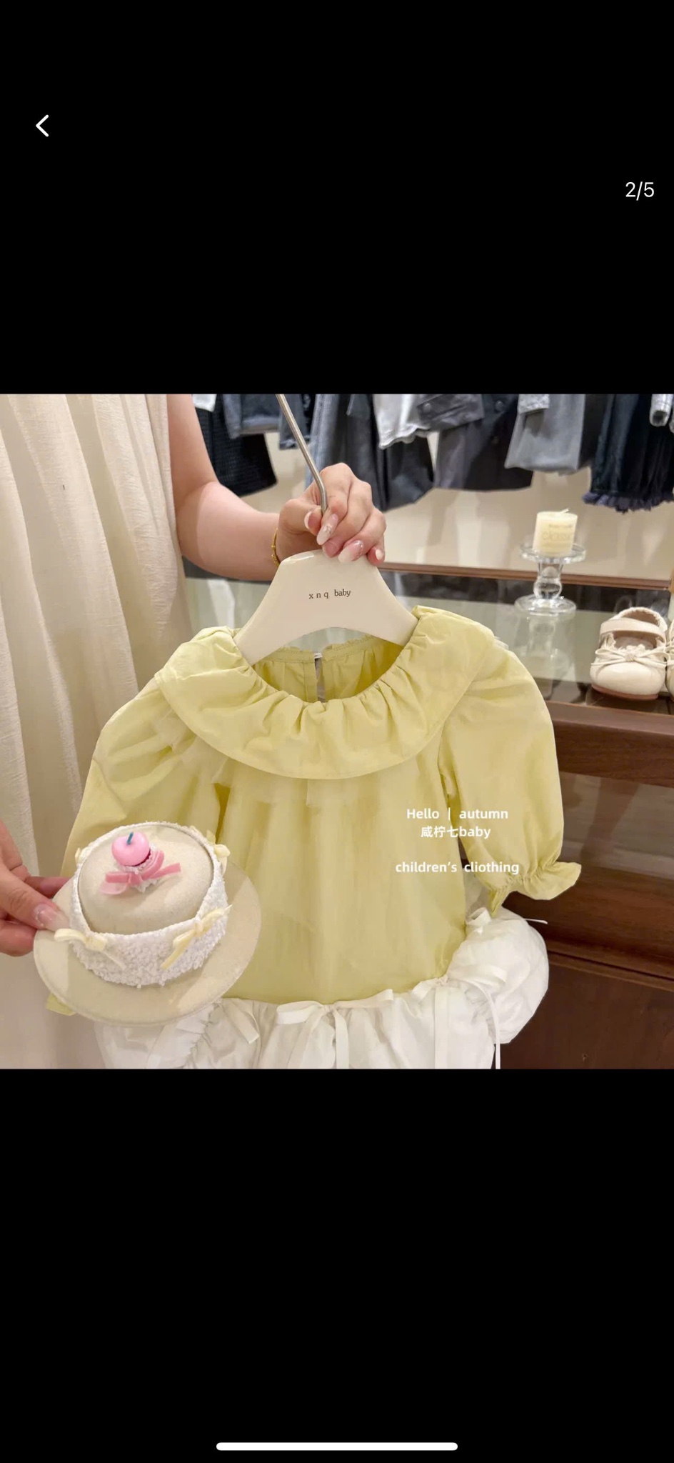 Váy vàng babydoll bé gái