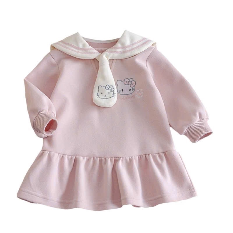 Váy nỉ hồng kitty bé gái