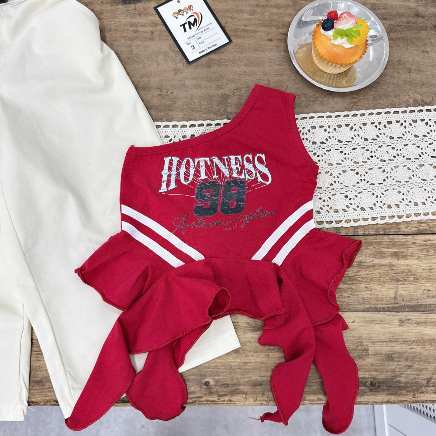 Sét áo hotness quần xuông kèm đai cho bé