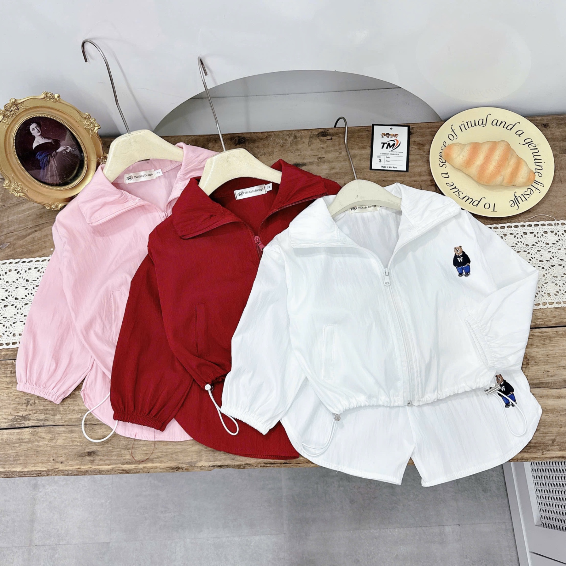 Sét bộ gió quần sooc đùi bé trai gái