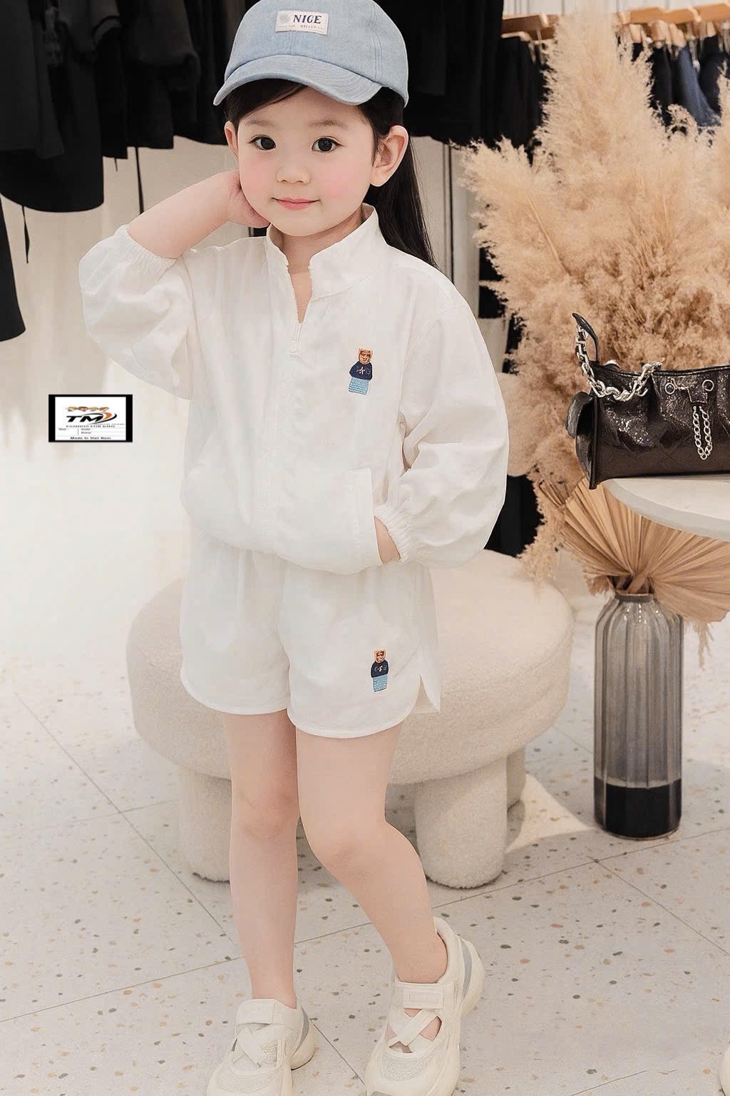 Sét bộ gió quần sooc đùi bé trai gái