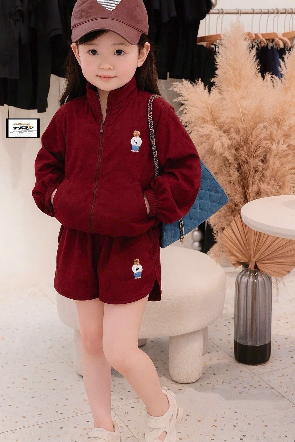 Sét bộ gió quần sooc đùi bé trai gái