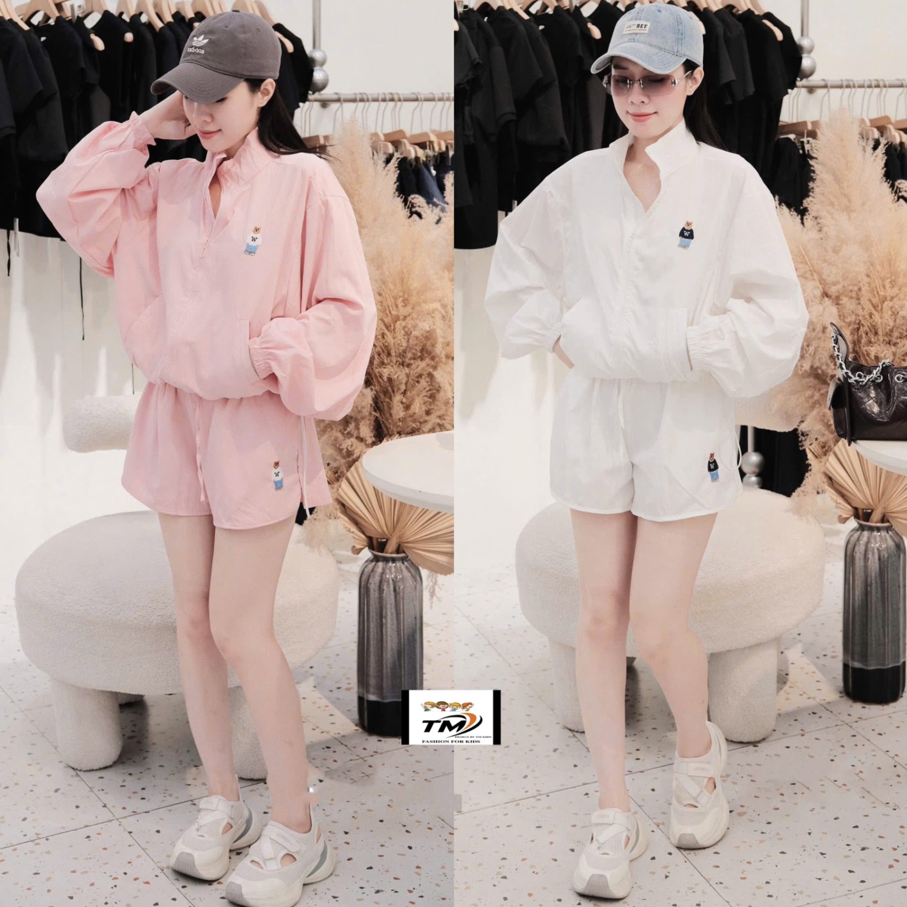 Sét bộ gió quần sooc đùi bé trai gái