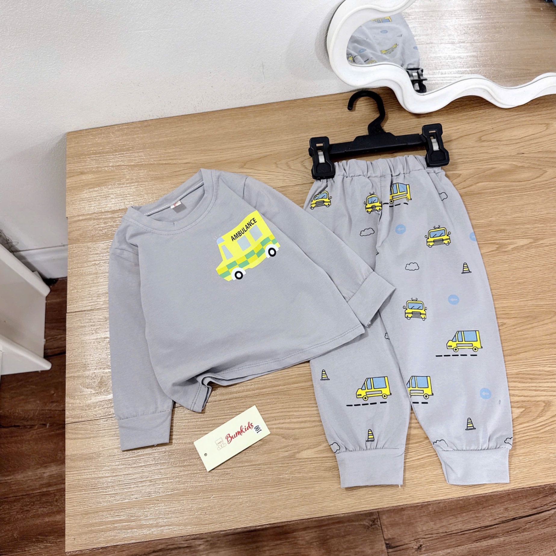 Sét 3 bộ oto màu DÀI TAY bé trai