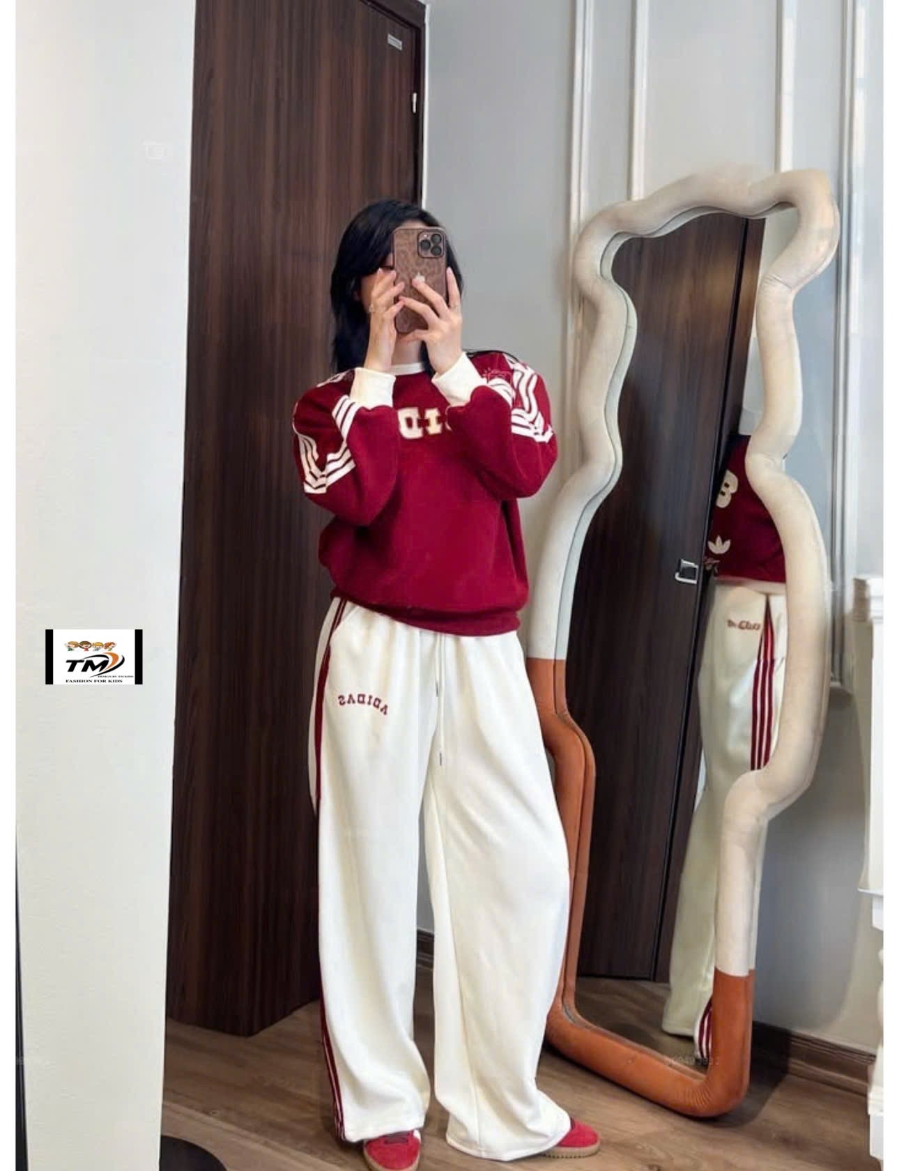 Sét bộ nỉ chạy viền quần xuông tm 2025 bé gái