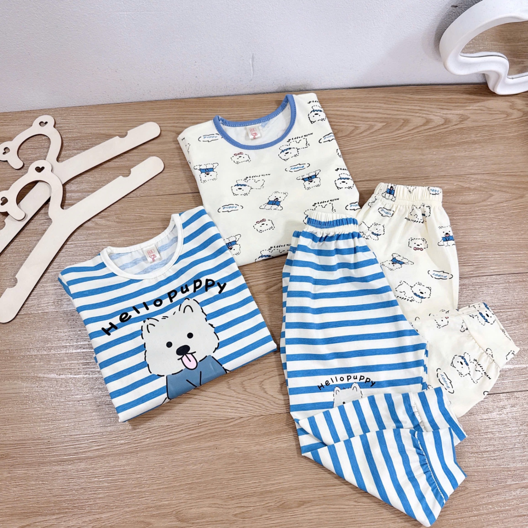 Sét 2bộ cotton dài pupy cho bé trai