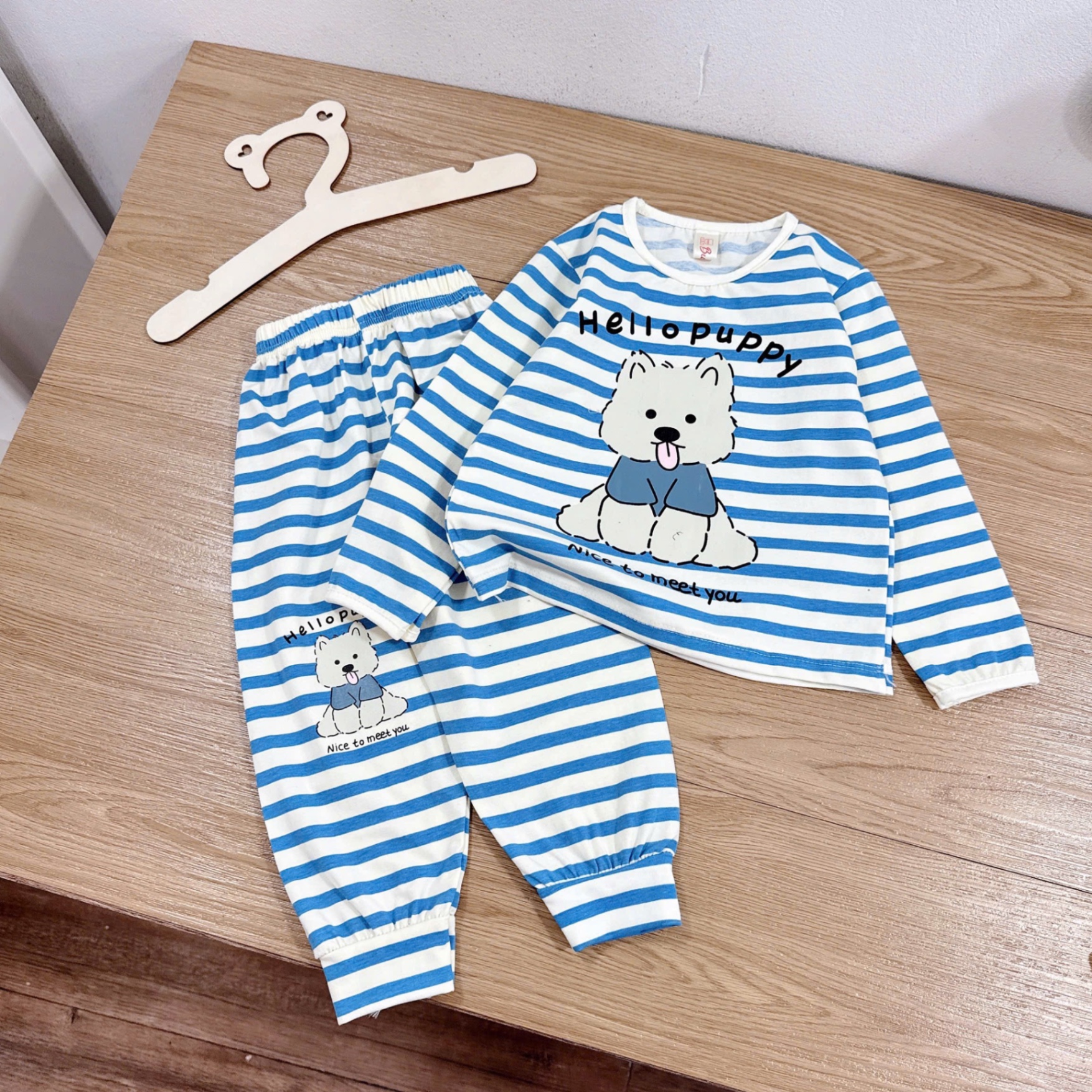 Sét 2bộ cotton dài pupy cho bé trai
