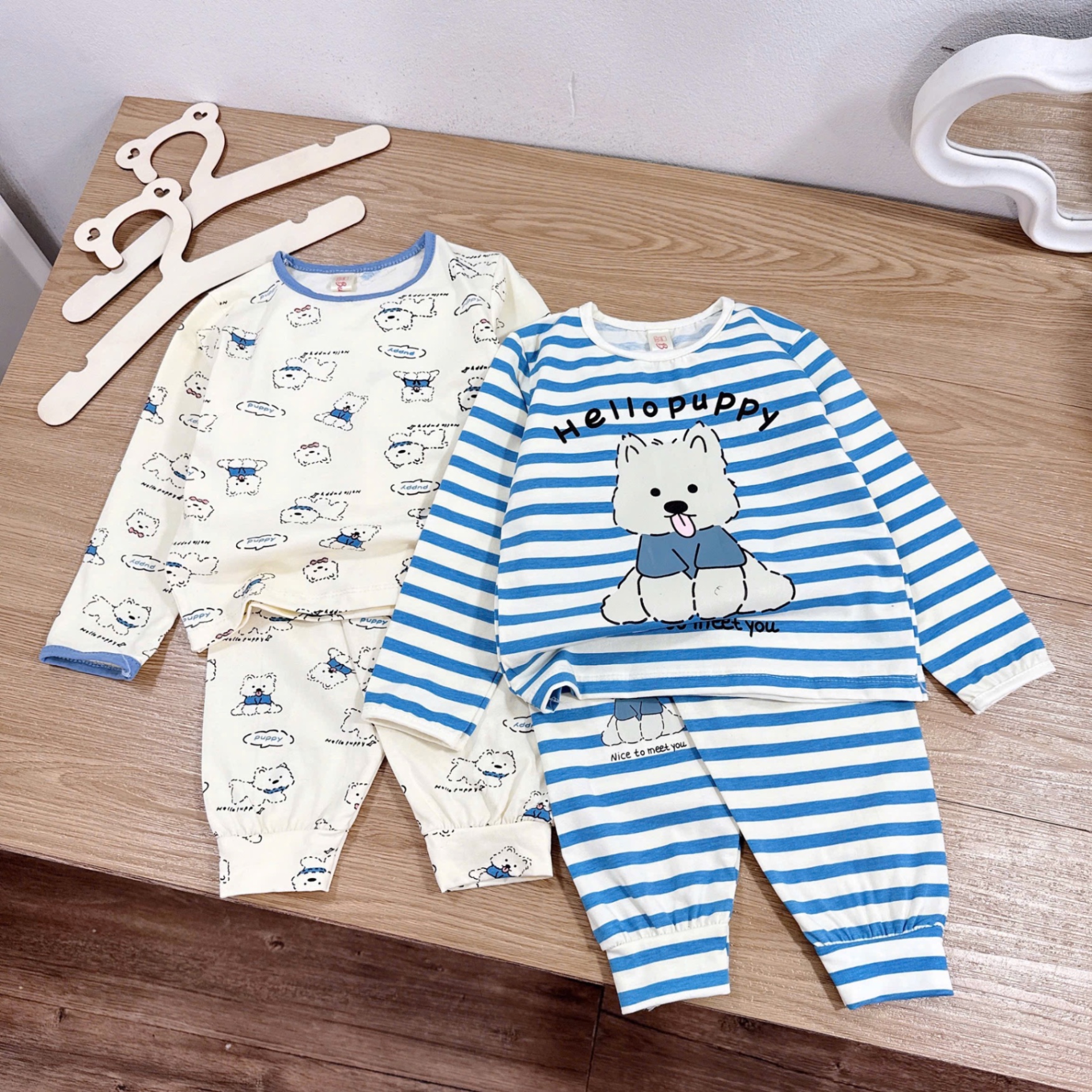 Sét 2bộ cotton dài pupy cho bé trai