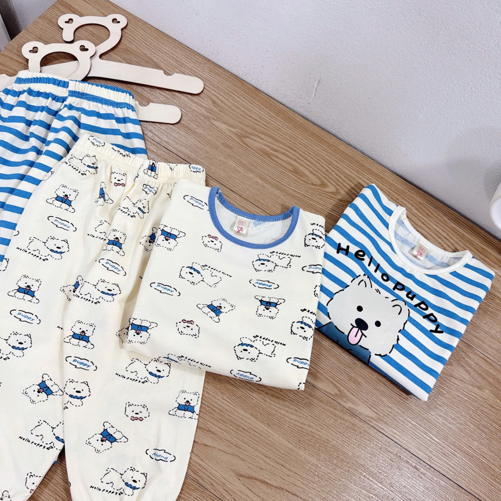 Sét 2bộ cotton dài pupy cho bé trai