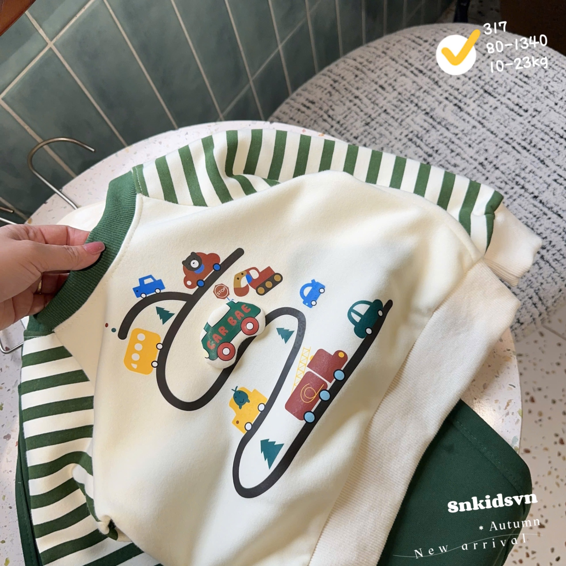 Sét bộ nỉ oto bé trai sn