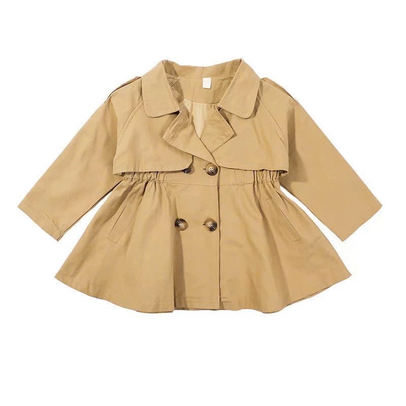 Áo măng to kaki bé gái