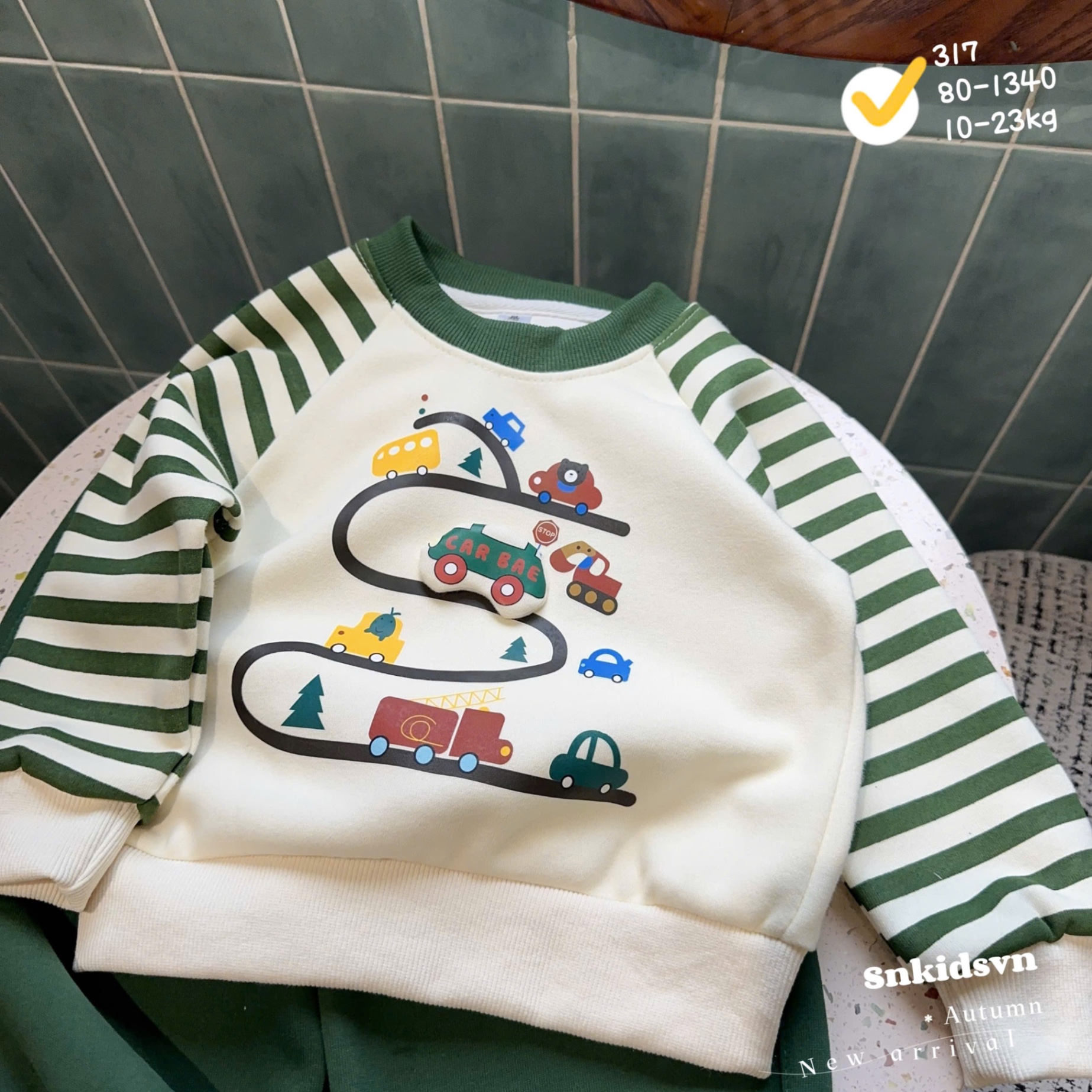 Sét bộ nỉ oto bé trai sn