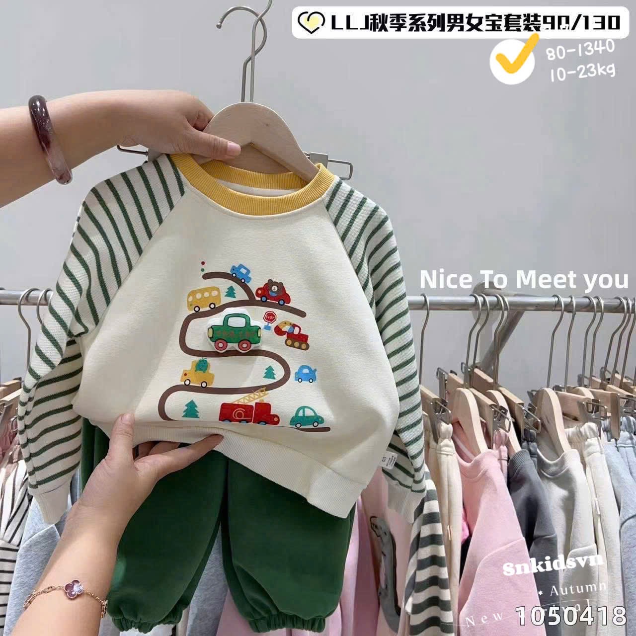 Sét bộ nỉ oto bé trai sn