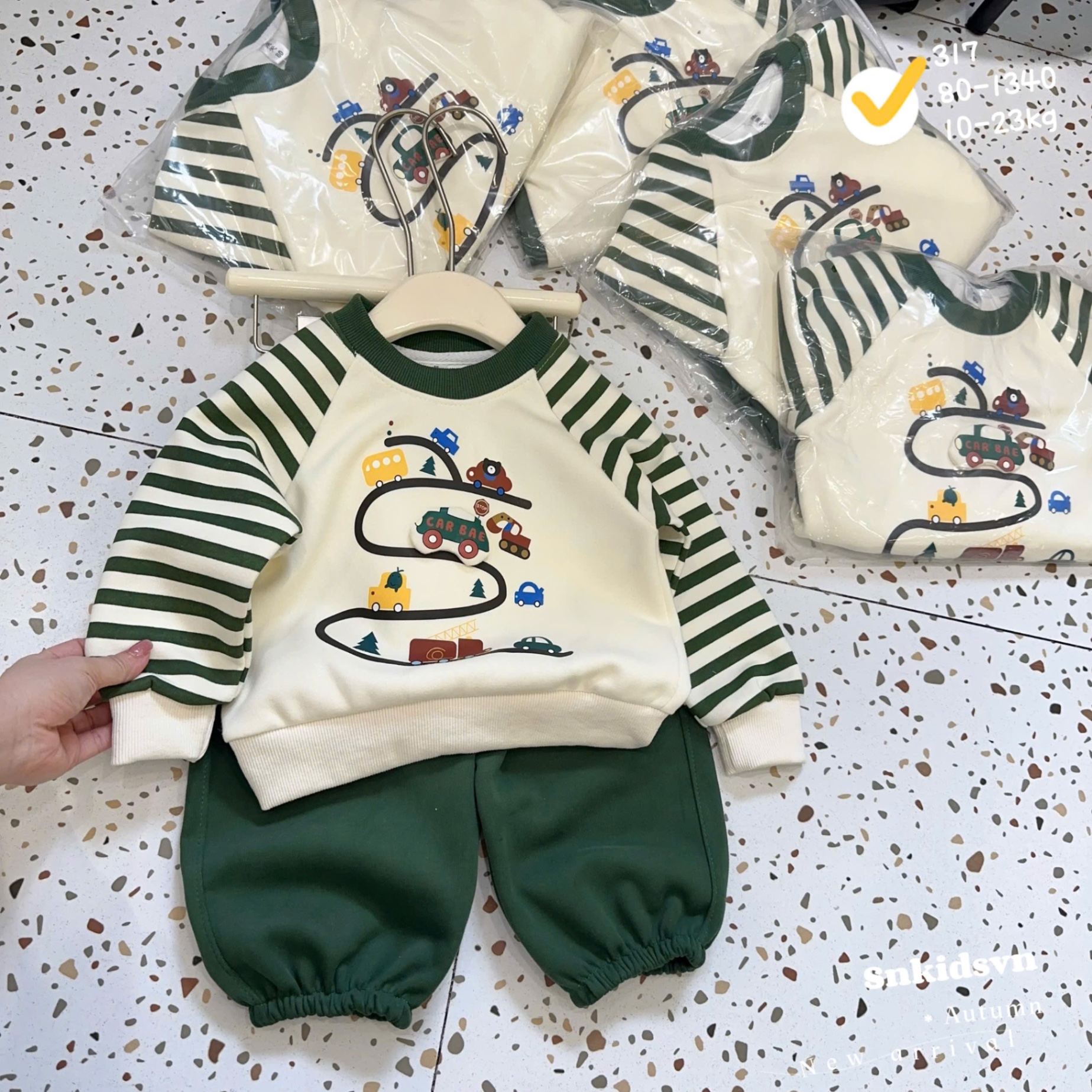 Sét bộ nỉ oto bé trai sn