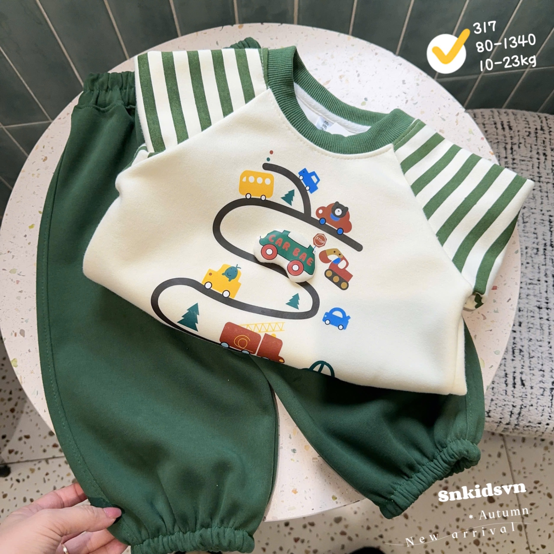 Sét bộ nỉ oto bé trai sn