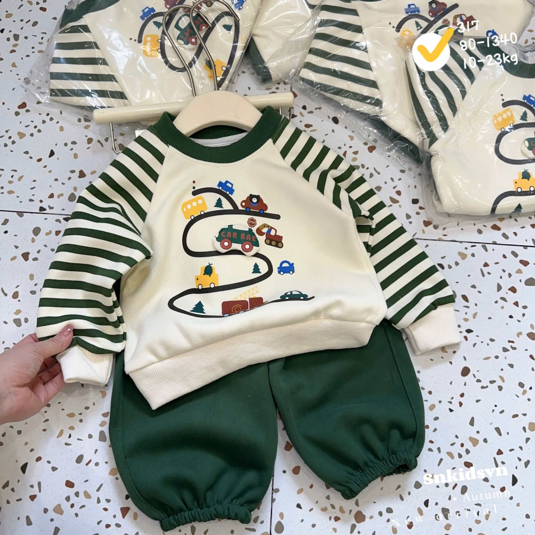 Sét bộ nỉ oto bé trai sn