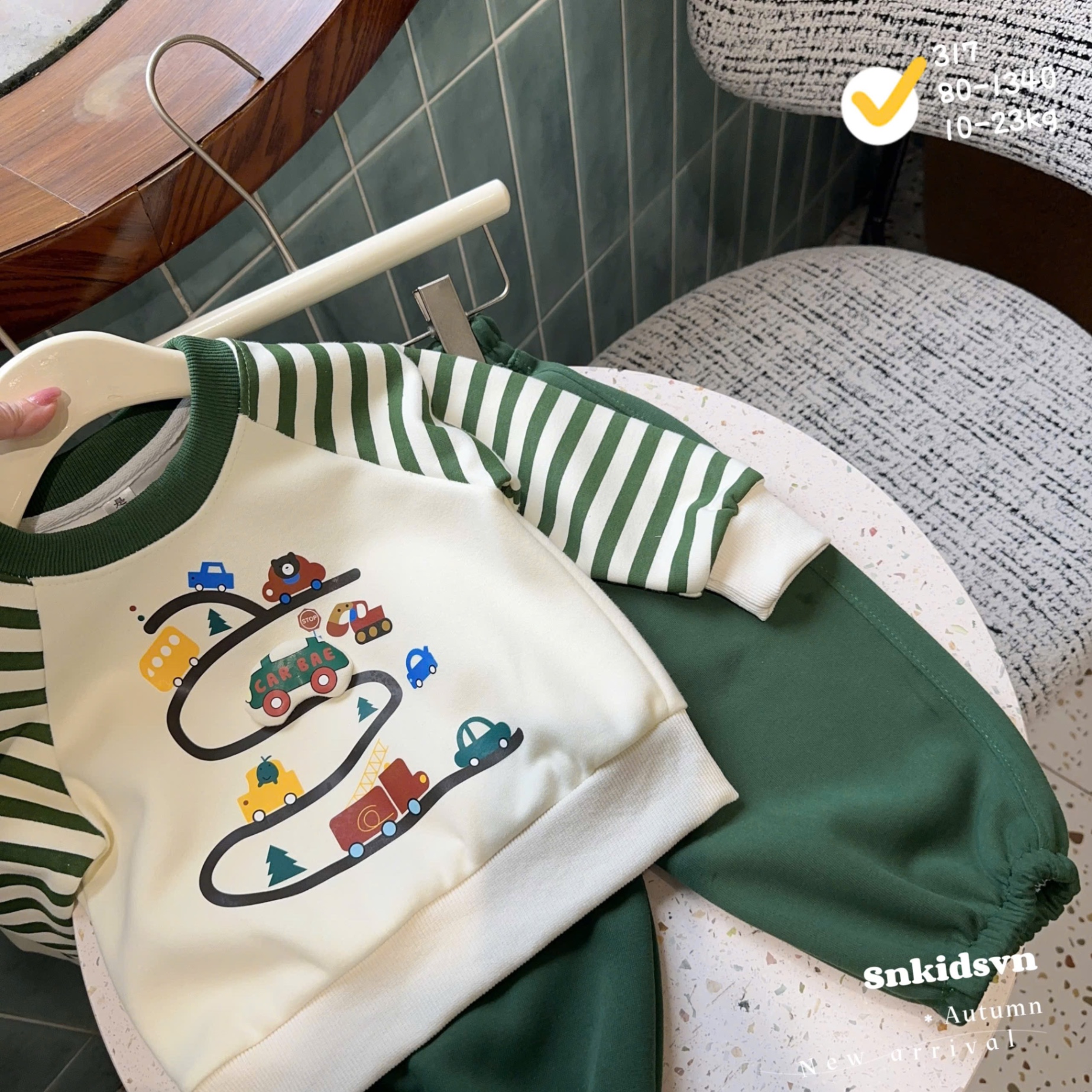 Sét bộ nỉ oto bé trai sn