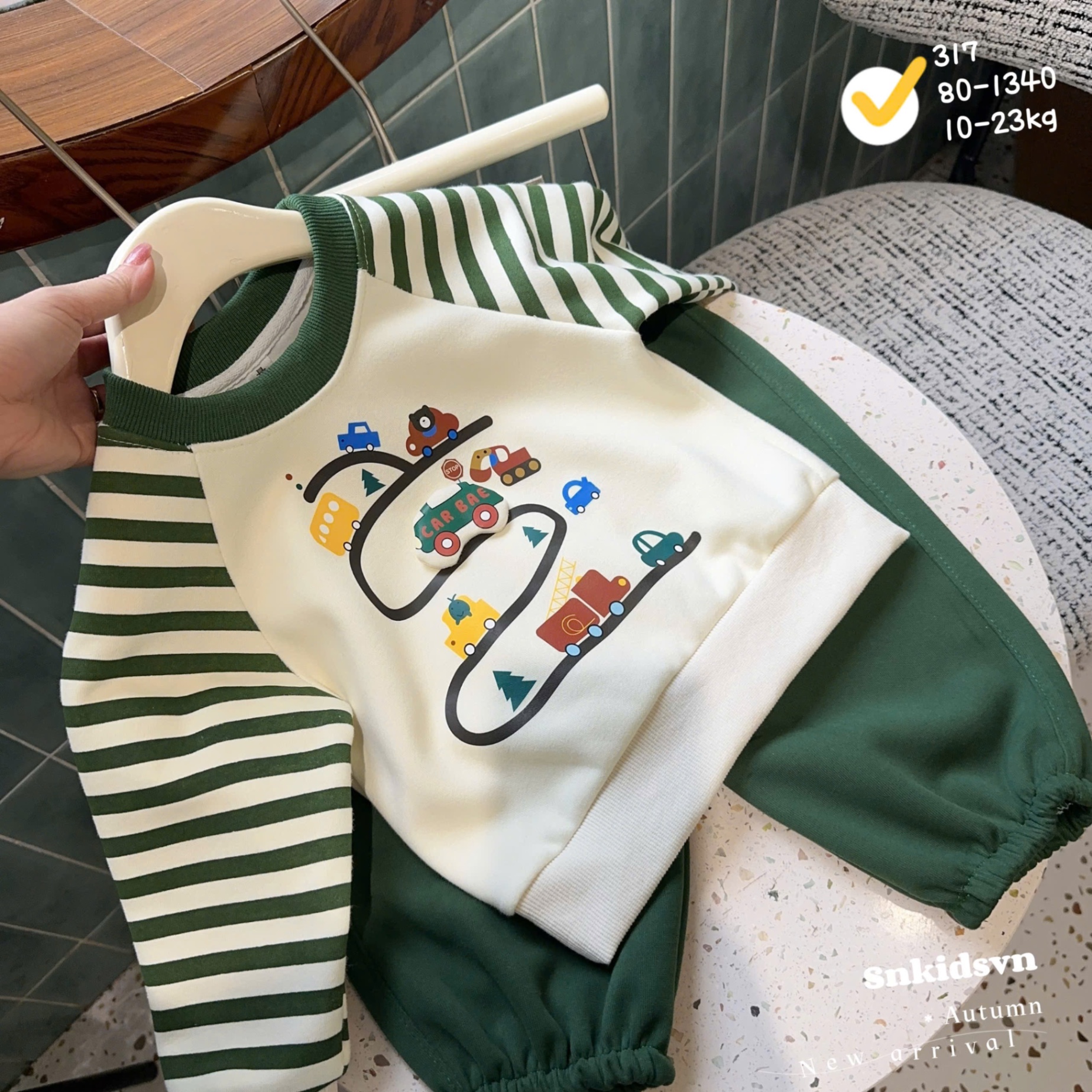 Sét bộ nỉ oto bé trai sn