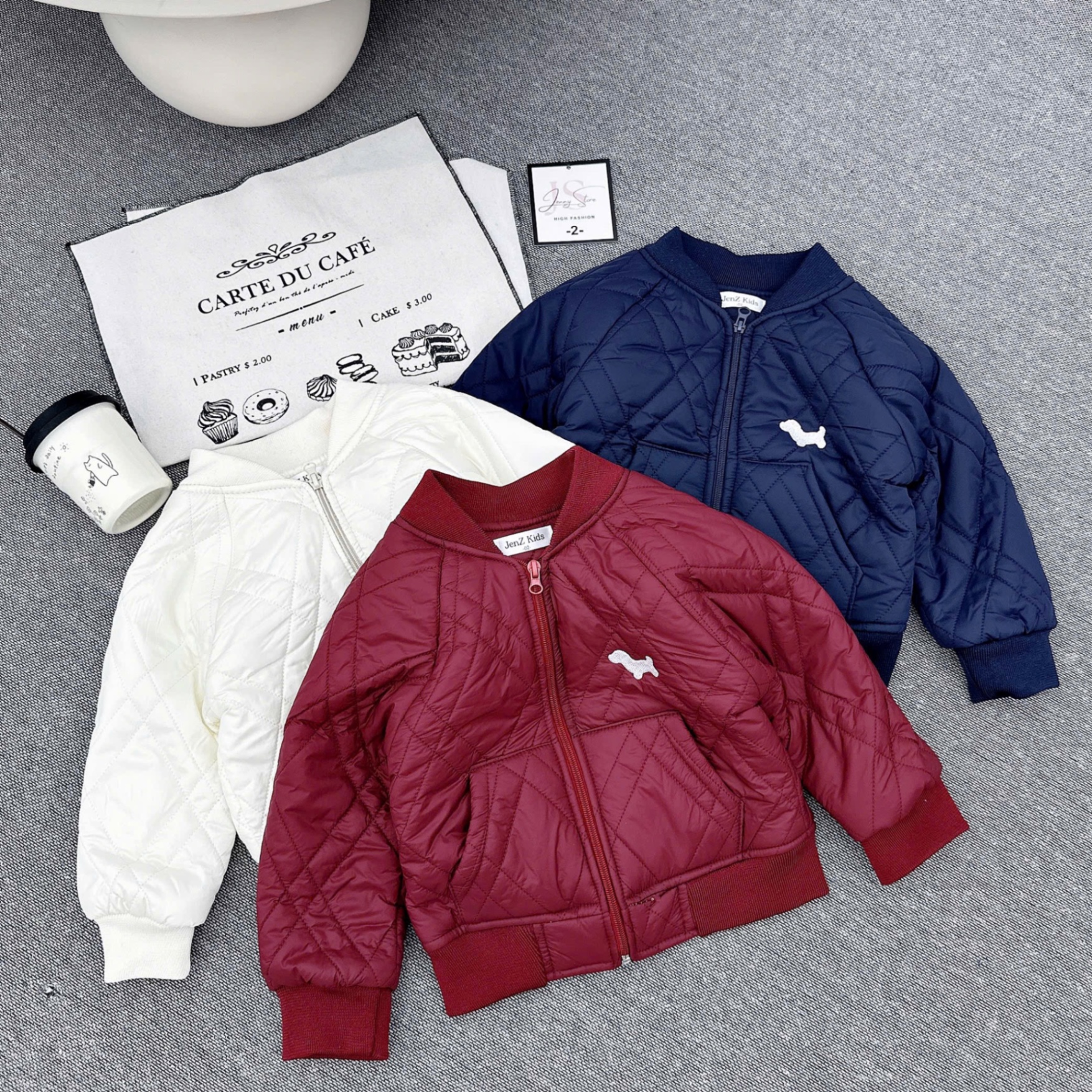 Áo phao trần bông cho bé trai gái